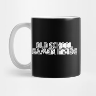 Old school gamer inside White Mug